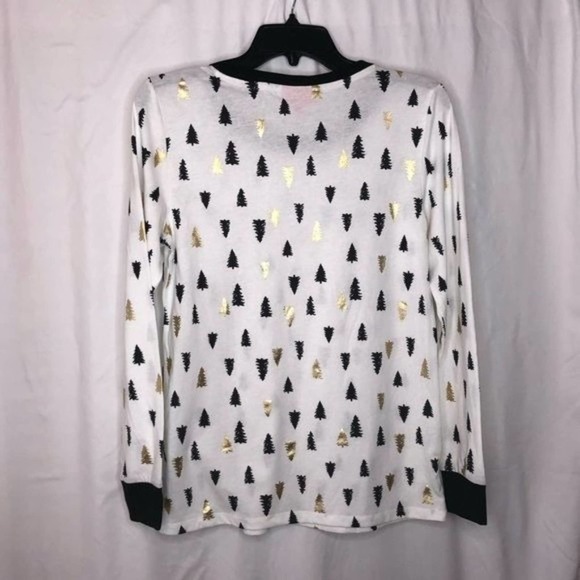 Macy's Family Pajamas Tree-Print pajama top white XS - Picture 7 of 10